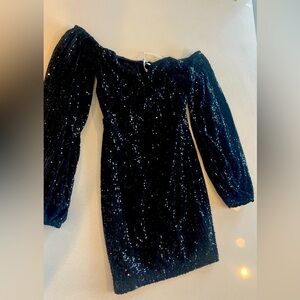 Elegant Off-Shoulder Sequin Dress
